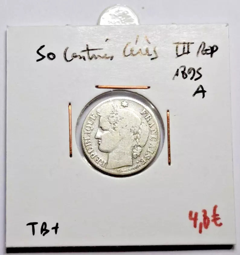 50 Centimes Cérès III Rep 1895 A TB