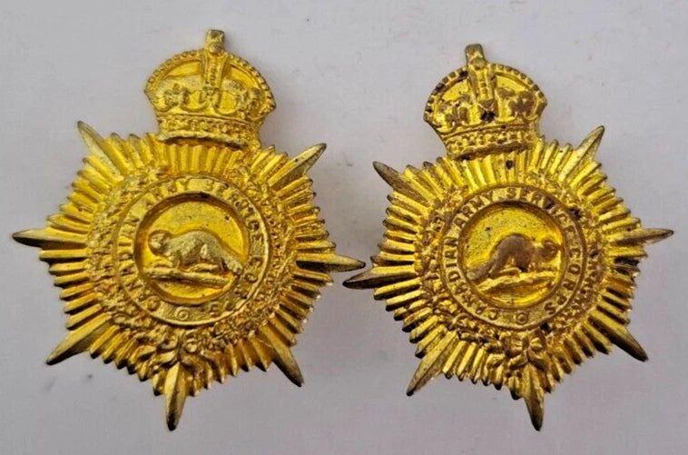 Collar896C Pair collars Canadian Army Service Corps WW1