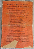 Affiche allemande Auszahlung von Finder- und Bergelohn 1914-1918