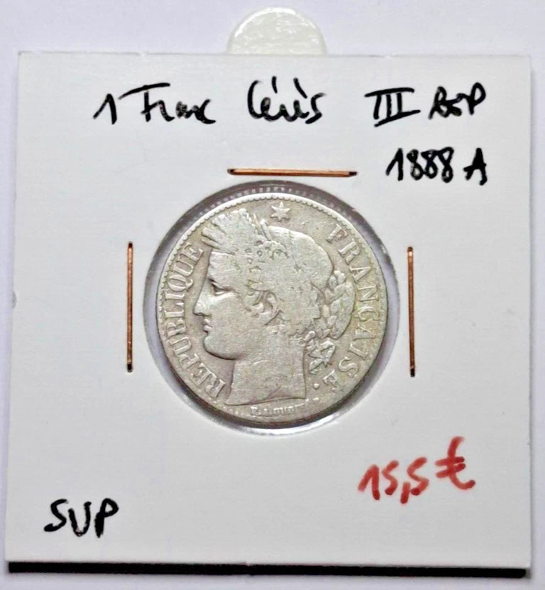 1 Franc Cérès III Rep 1888 A SUP