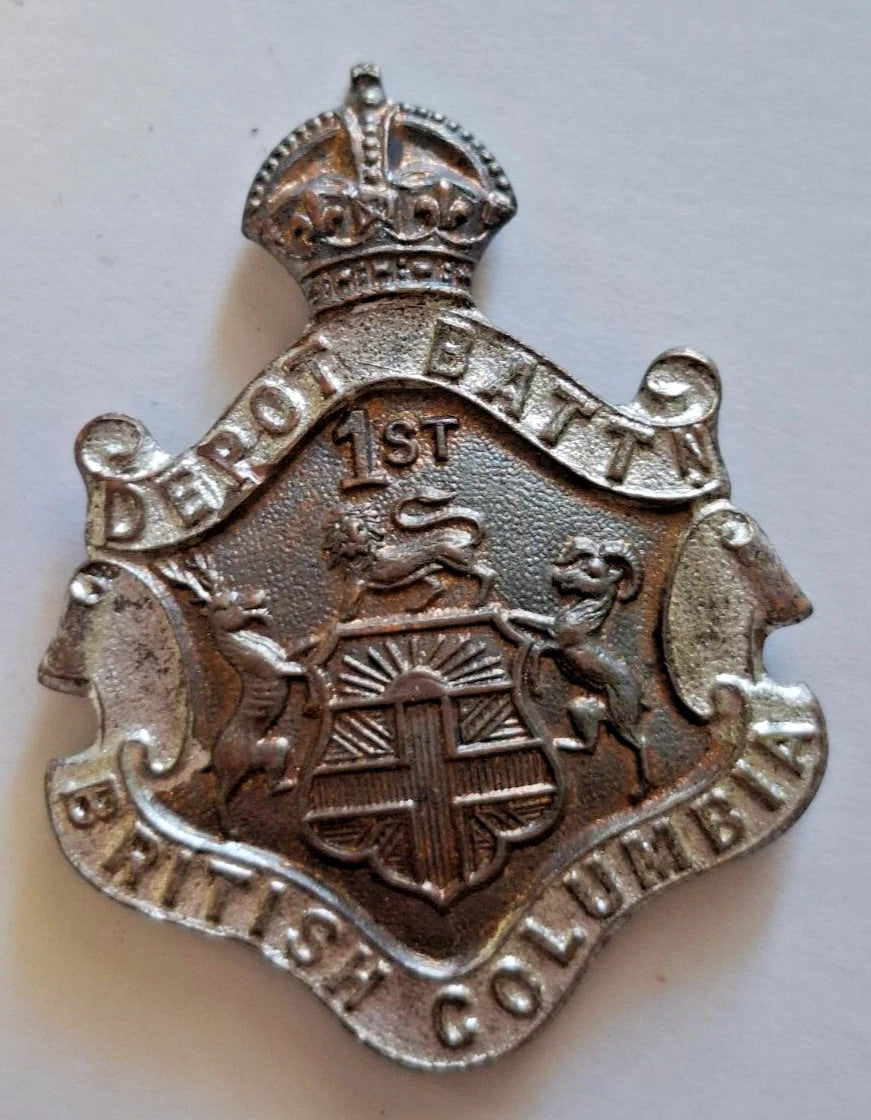 Collar808C Canadian 1st Depot Battalion (British Columbia) O.B. Allan WW1