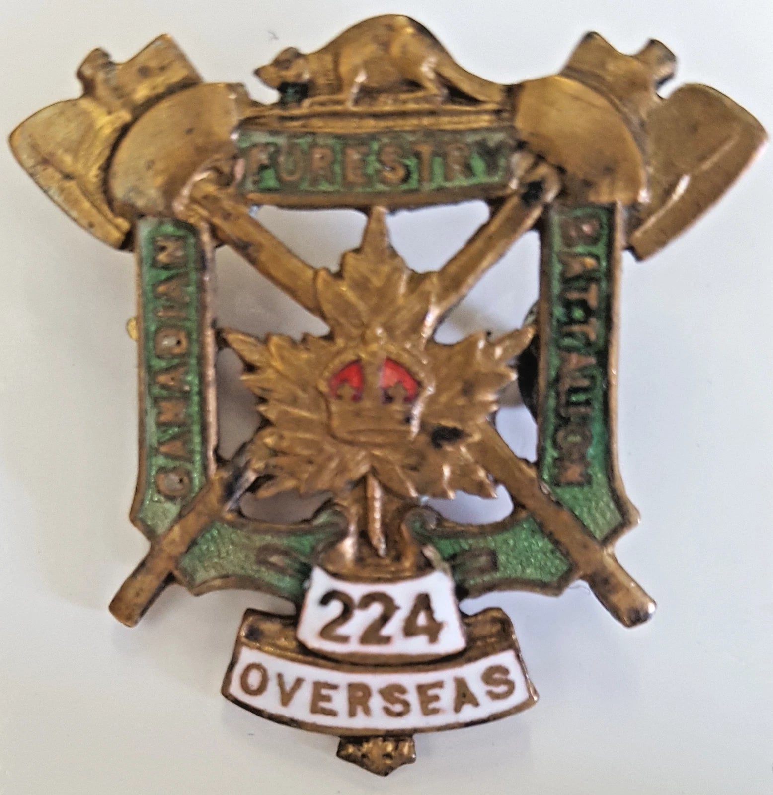 Sweetheart Brooch 224th forestry battalion Canadian CEF WW1