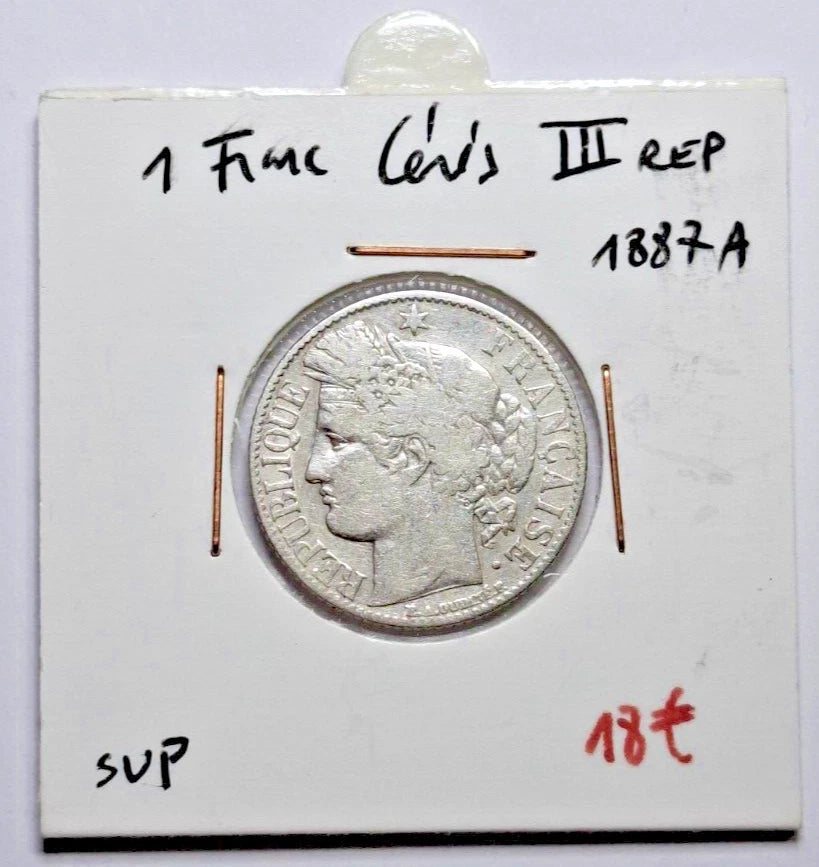 1 Franc Cérès III Rep 1887 A SUP