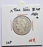 1 Franc Cérès III Rep 1887 A SUP