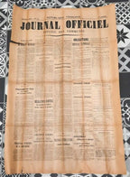 Affiche Journal Officiel édition des communes datée du 4 avril 1915