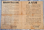 Affiche allemande Bekanntmachung / Avis Douai 1er octobre 1915