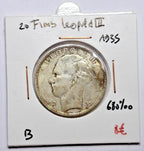 20 Francs Leopold III 1935 en argent massif B