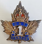 Sweetheart Brooch 1st Ontario battalion 1917 silver CEF