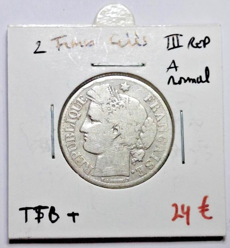 2 Francs Cérès III Rep 1871 A normal TTB+
