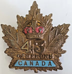 Sweetheart Brooch 43rd Camerons battalion Canadian CEF WW1