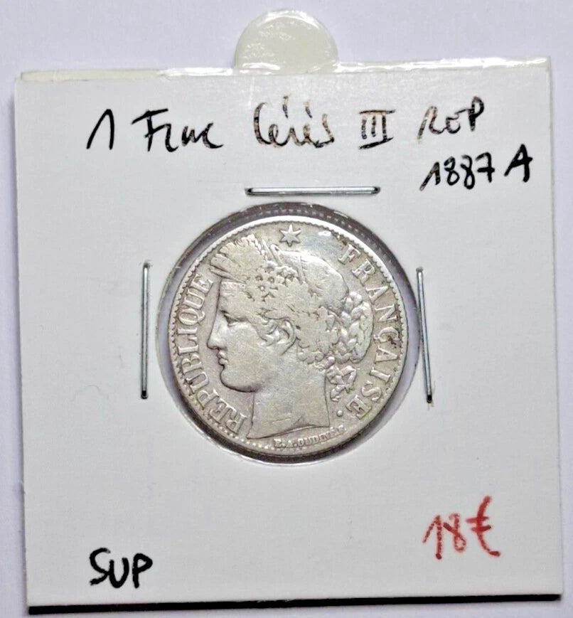 1 Franc Cérès III Rep 1887 A SUP