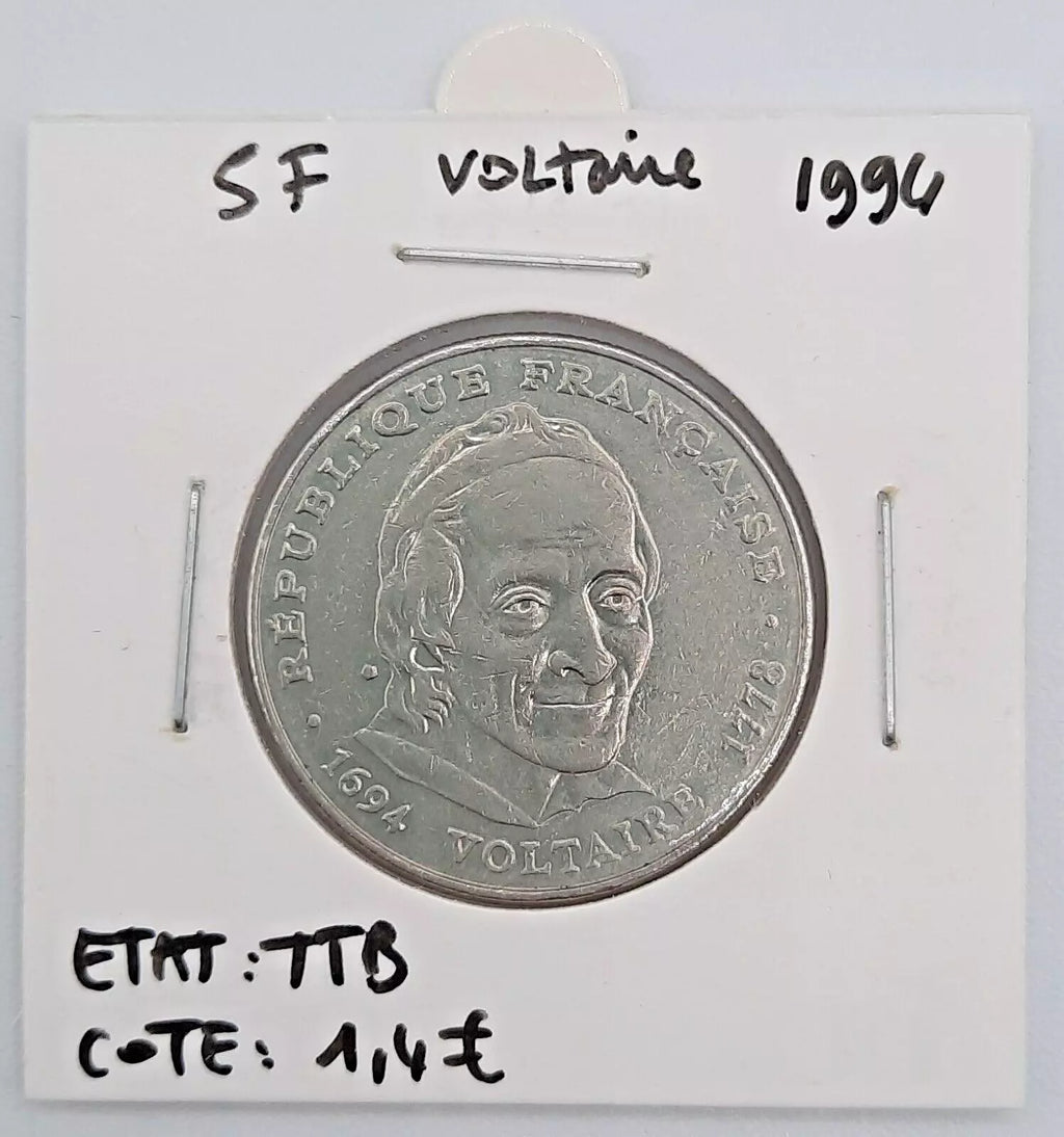 5 Francs Voltaire 1994 TTB