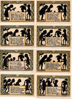 Série 8 billets (50 Pfennigs) 1921 Rehburg (Allemagne)