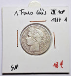 1 Franc Cérès III Rep 1887 A SUP