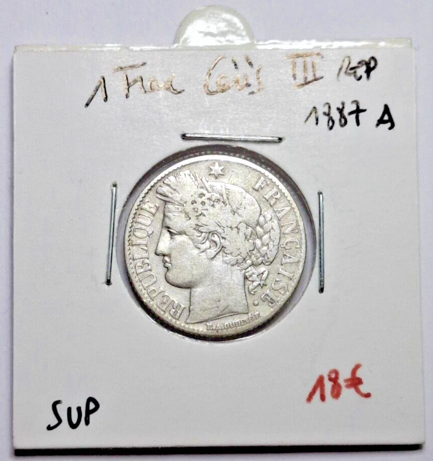 1 Franc Cérès III Rep 1887 A SUP