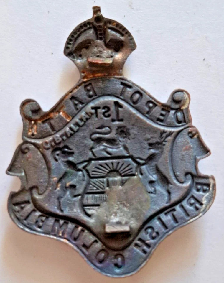 Collar808C Canadian 1st Depot Battalion (British Columbia) O.B. Allan WW1