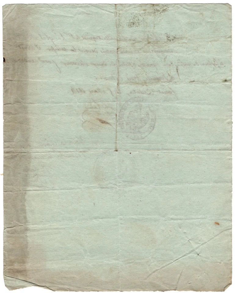 Lettre de réquisition (espions anglais) St Quentin 5 mars 1814 tampon