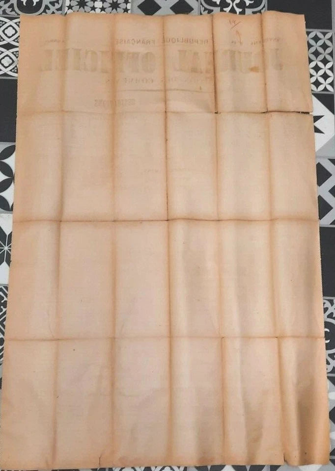 Affiche Journal Officiel édition des communes datée du 4 avril 1915