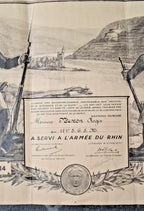 Diplôme Médaille de l'Occupation de la Rhénanie et de la Ruhr (armée du Rhin)