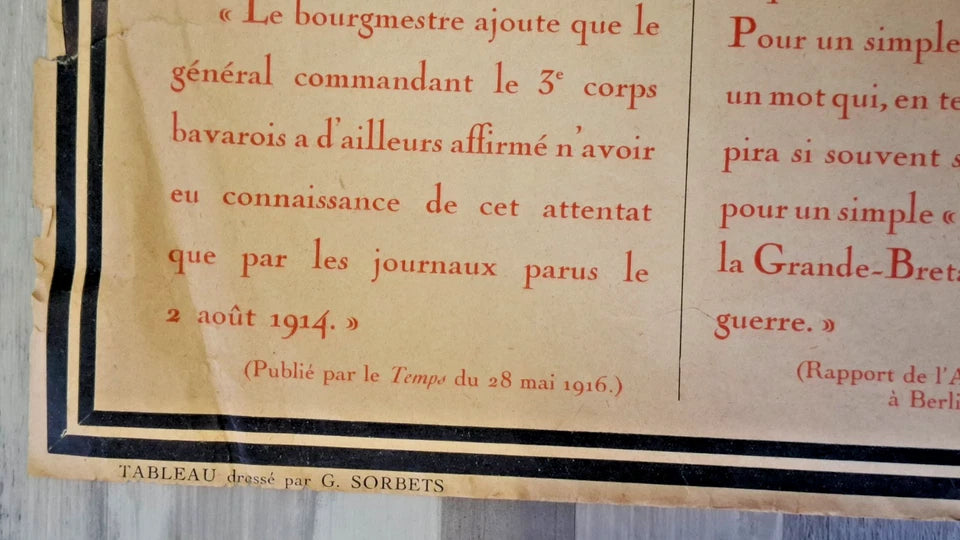 Affiche Pourquoi la Paix ne peut être fondée sur la parole de l'Allemagne 1916