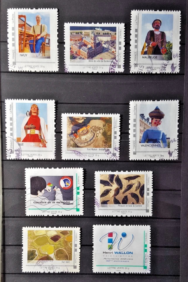 Lot de 20 timbres lettre verte 20gr personnalisés (publicité)