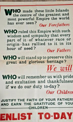 "Enlist To-day" genuine WW1 Army recruiting poster