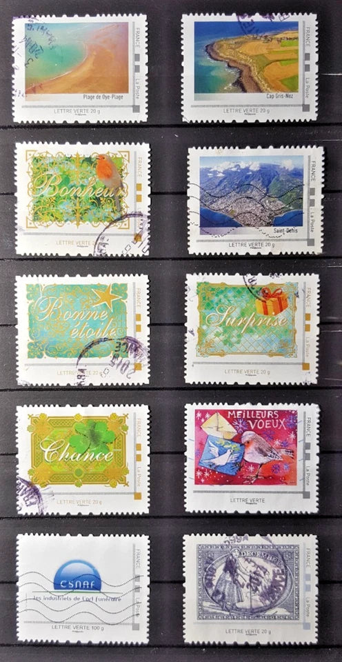 Lot de 20 timbres lettre verte 20gr personnalisés (publicité)