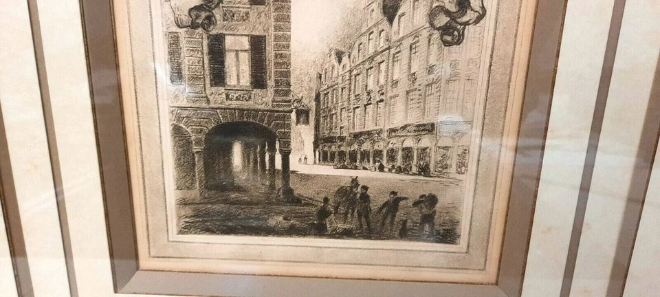 Gravure Architectes des régions dévastées dans un magnifique cadre sur mesure