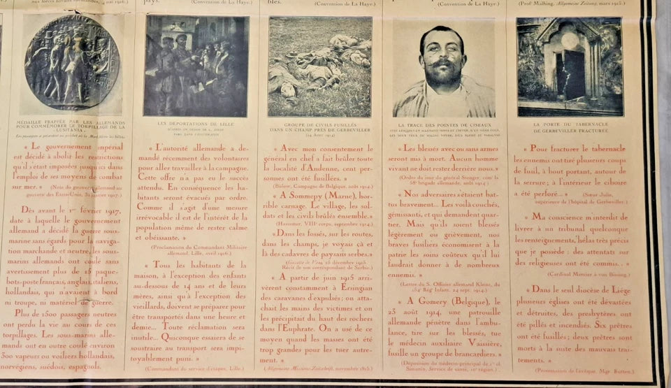 Affiche Pourquoi la Paix ne peut être fondée sur la parole de l'Allemagne 1916