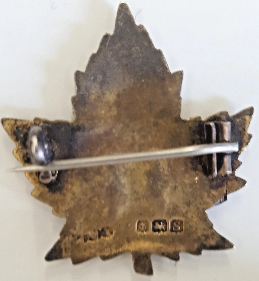 Sweetheart Brooch 1st Ontario battalion 1917 silver CEF