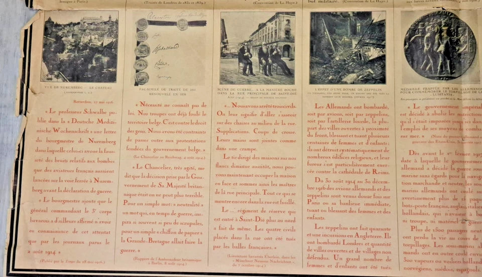 Affiche Pourquoi la Paix ne peut être fondée sur la parole de l'Allemagne 1916