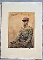 Portrait original du Maréchal Foch réalisé pour une maison d'éditions de Paris
