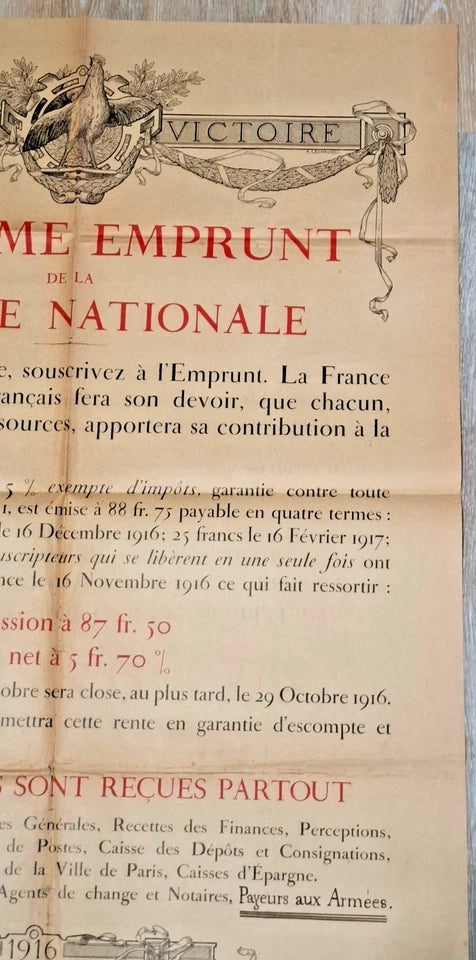 Affiche 2e emprunt de La défense nationale 1916