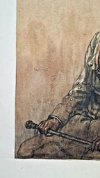 Portrait original du Maréchal Foch réalisé pour une maison d'éditions de Paris