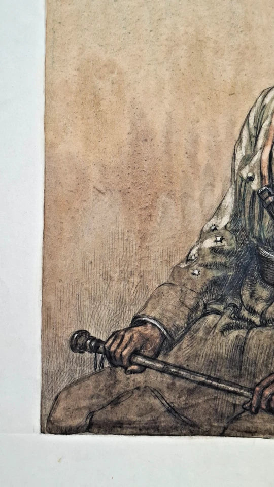 Portrait original du Maréchal Foch réalisé pour une maison d'éditions de Paris