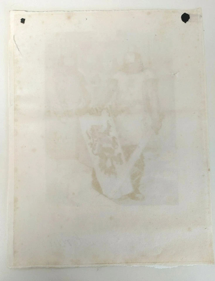 Eau forte, scène médiévale, signature Ponchon tirage 31/100